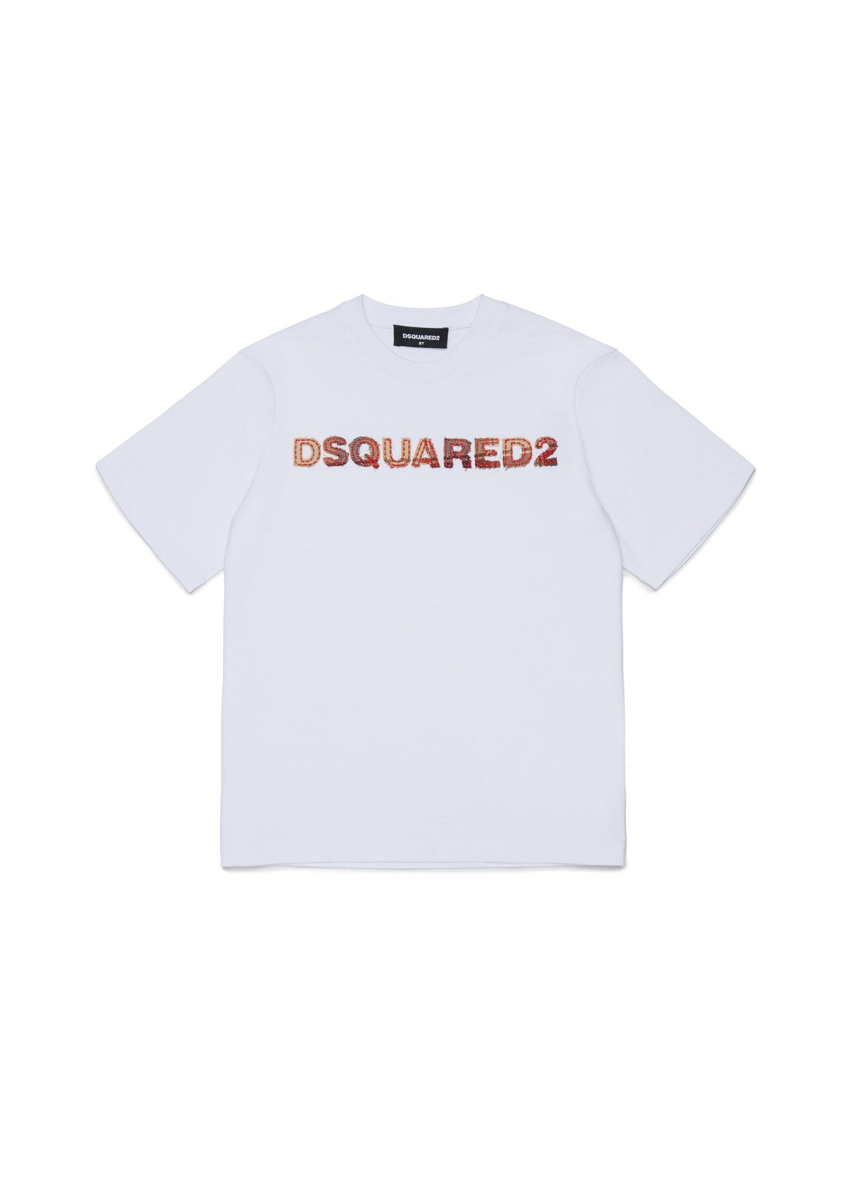 T-shirt con logo a quadri ricamato per ragazzi