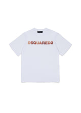 T-shirt con logo a quadri ricamato per ragazzi