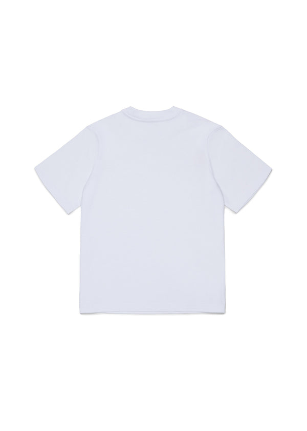 T-shirt con logo a quadri ricamato per ragazzi