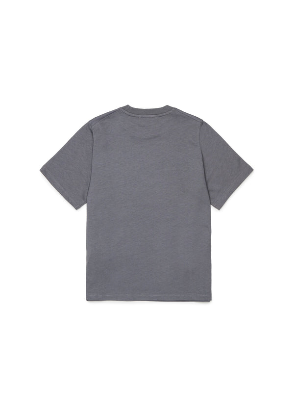 T-shirt con maxi foglia d'acero e logo per ragazzi