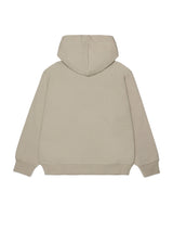 Felpa con cappuccio e piccolo logo per ragazzi - Beige
