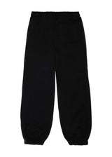 Pantaloni in felpa con bande laterali in denim per ragazzo