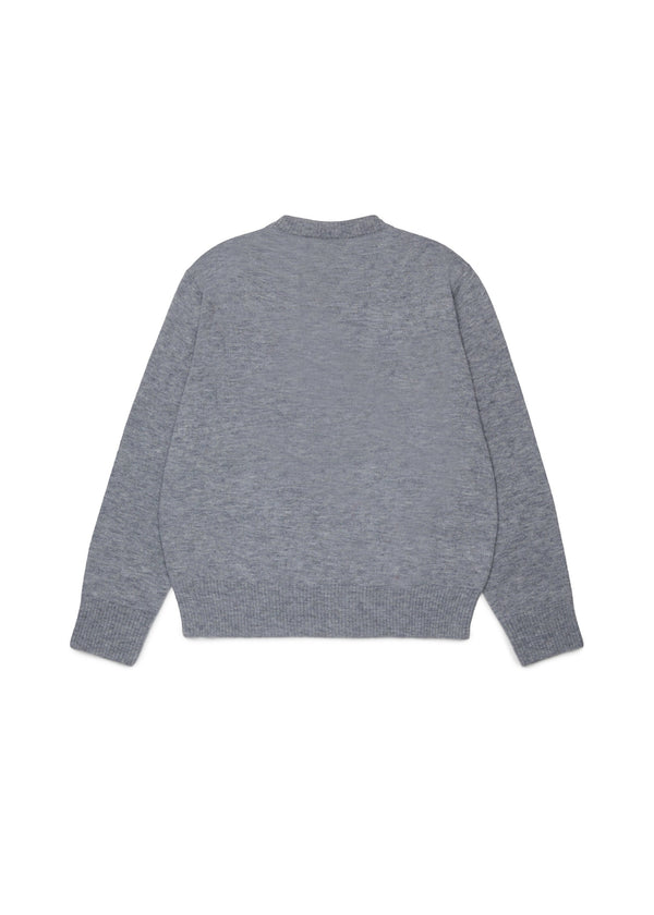 Maglione girocollo con lettere ricamate per ragazzi
