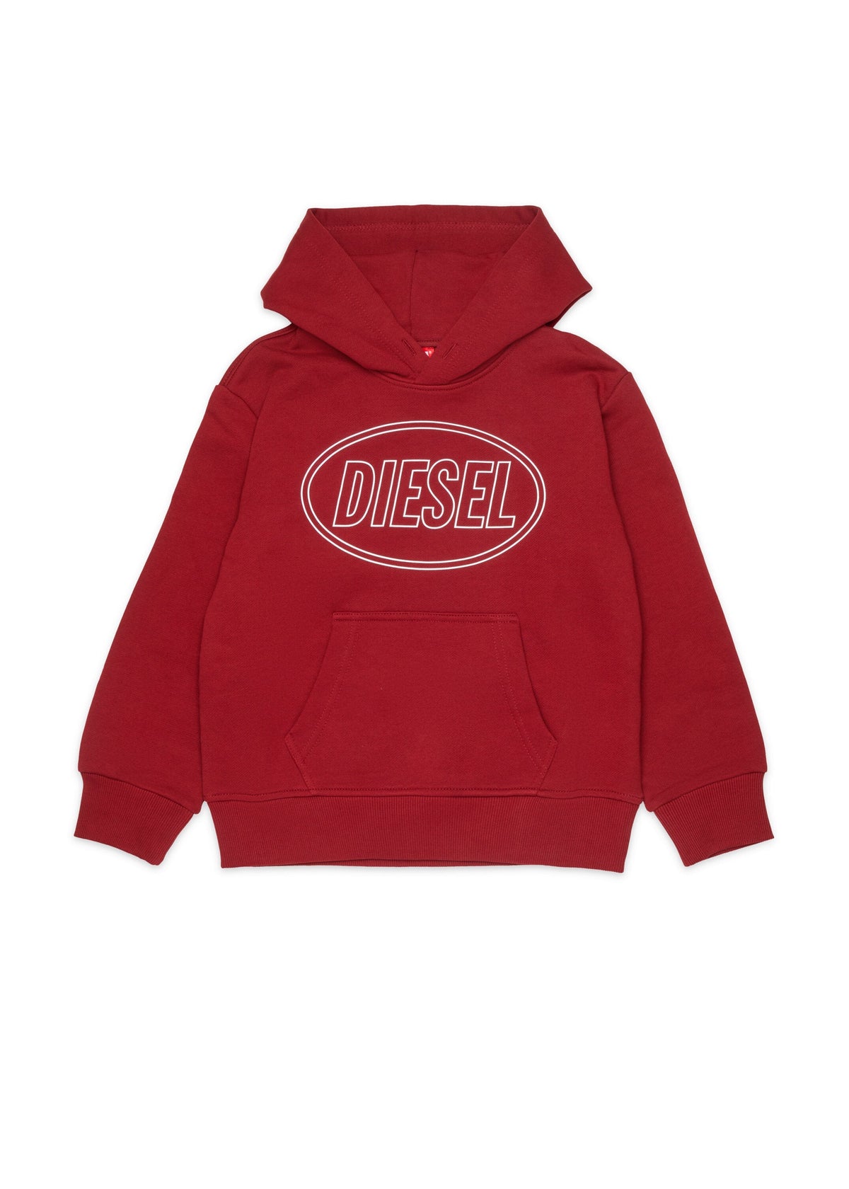 Felpa con cappuccio e logo ovale stampato per ragazzo