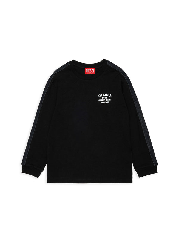 T-shirt a maniche lunghe con bande laterali per ragazzo