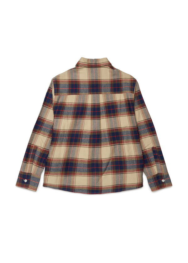 Camicia a quadri con tasche a pattina per ragazzo