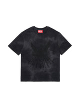 T-shirt con grafica aquila e strass per ragazzo