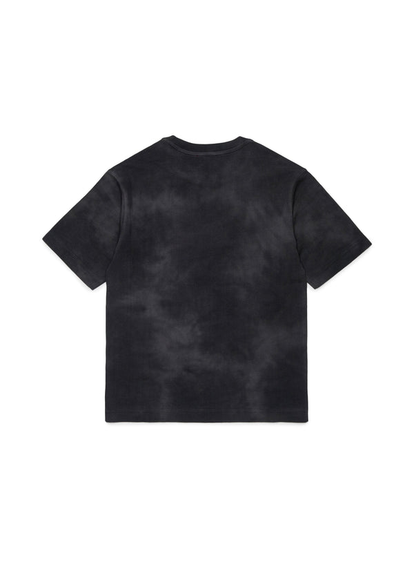 T-shirt con grafica aquila e strass per ragazzo