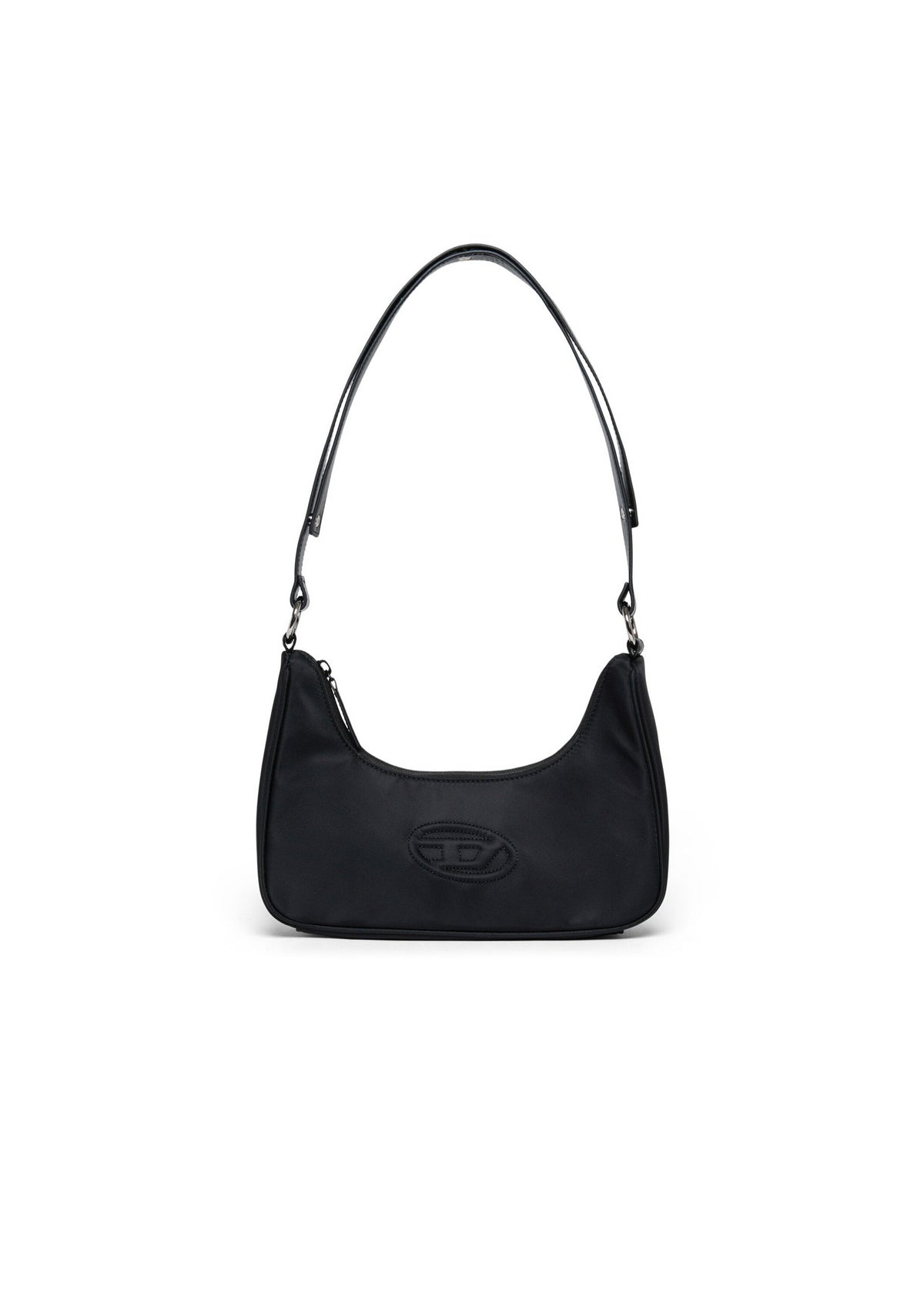 Borsa a spalla in nylon con logo in rilievo per bambina