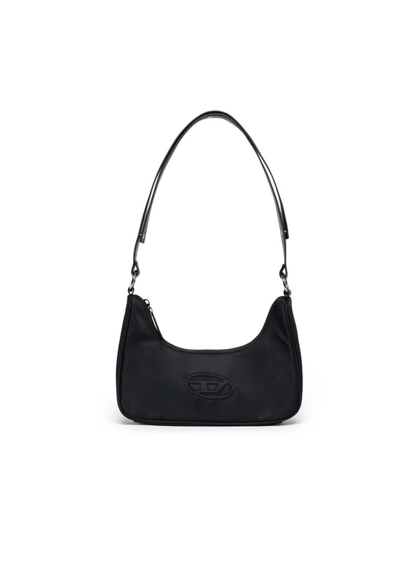 Borsa a spalla in nylon con logo in rilievo per bambina