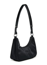 Borsa a spalla in nylon con logo in rilievo per bambina