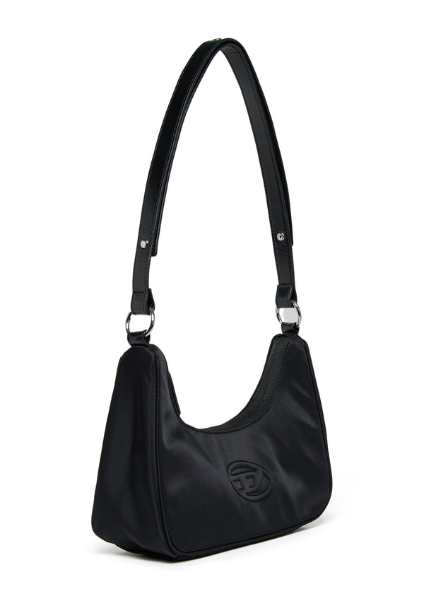 Borsa a spalla in nylon con logo in rilievo per bambina