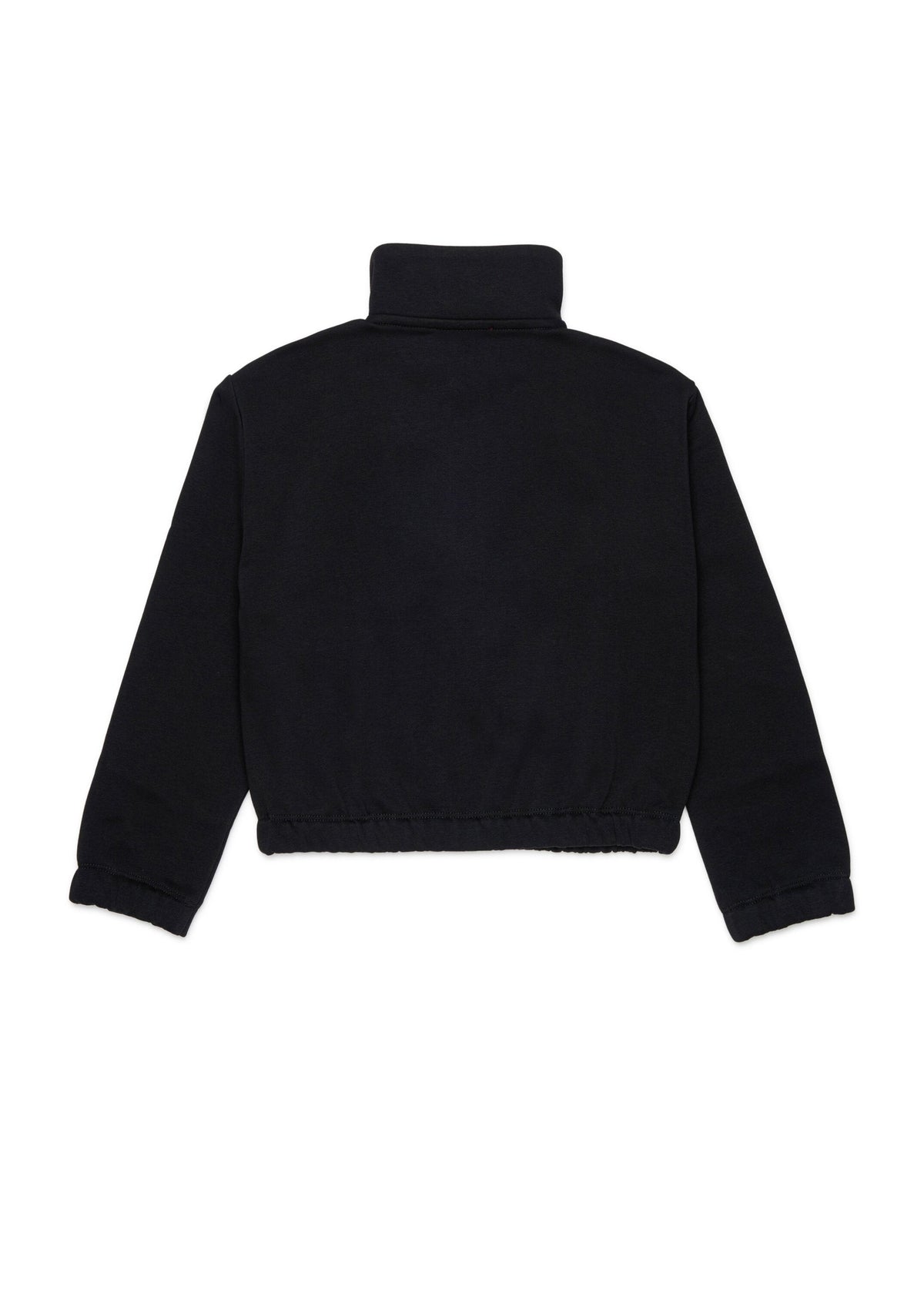 Felpa cropped con zip intera e collo alto per ragazza