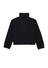 Felpa cropped con zip intera e collo alto per ragazza