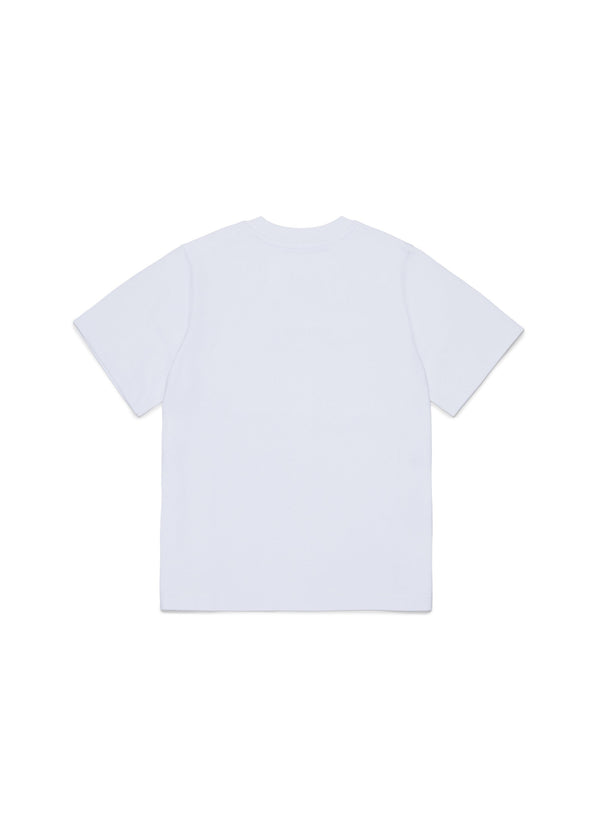T-shirt girocollo con piccolo logo stampato per ragazzi