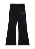 Pantaloni in felpa svasati con coulisse per ragazza