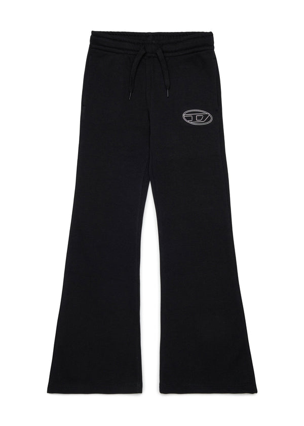 Pantaloni in felpa svasati con coulisse per ragazza
