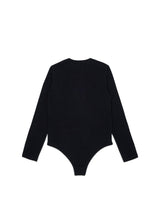 Body a maniche lunghe con logo sul petto per ragazza