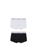 Set di due boxer con elastico logato per ragazzo