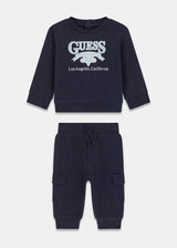 Set felpa e pantaloni con logo stampato