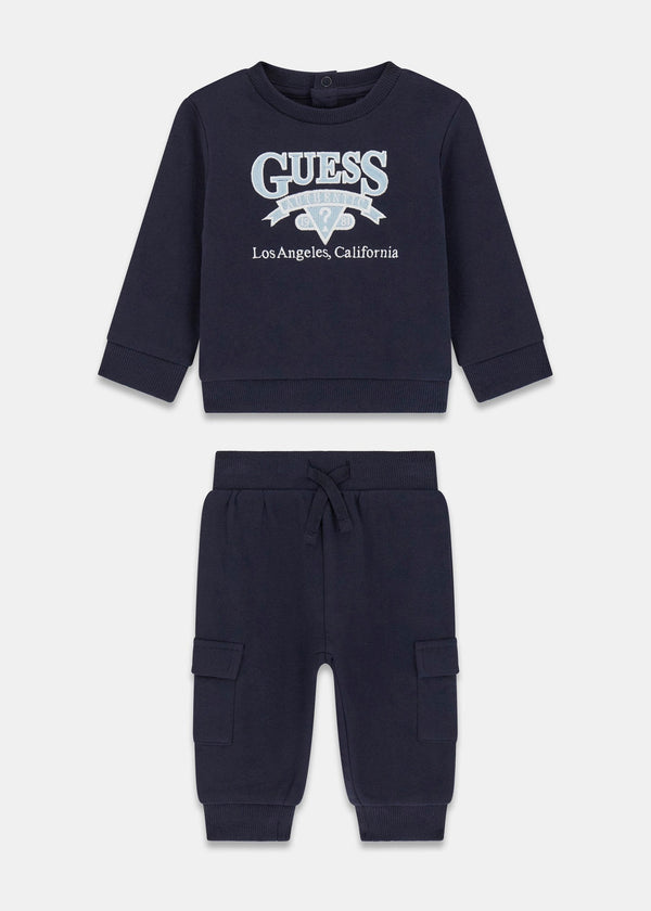 Set felpa e pantaloni con logo stampato