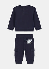 Set felpa e pantaloni con logo stampato