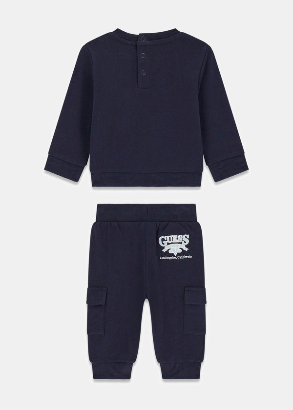 Set felpa e pantaloni con logo stampato