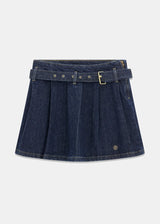 Mini gonna di Jeans plissettata