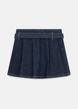 Mini gonna di Jeans plissettata