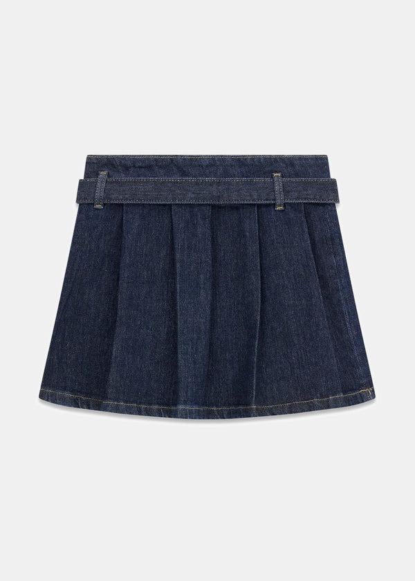 Mini gonna di Jeans plissettata