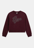 Felpa con logo in strass