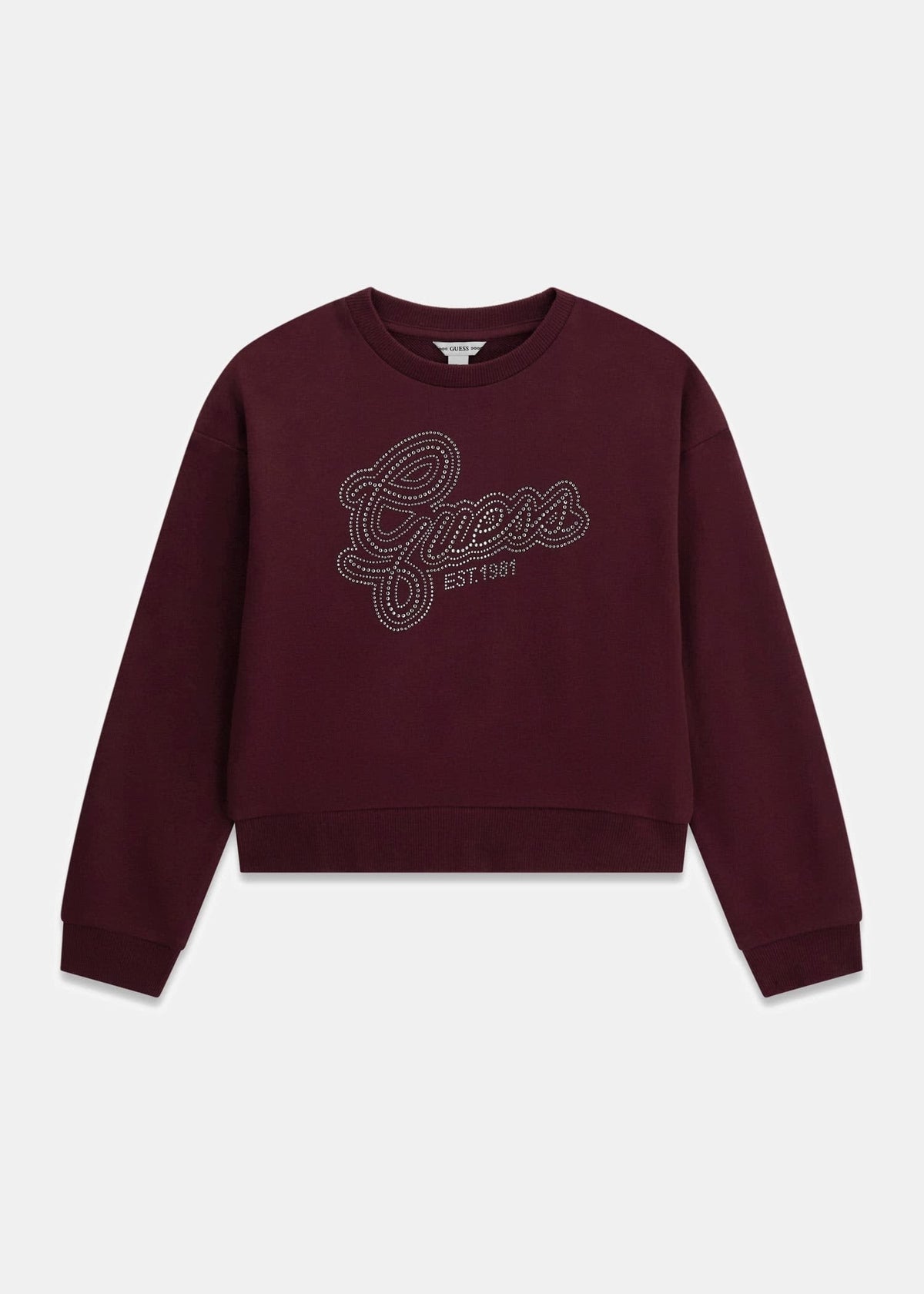 Felpa con logo in strass