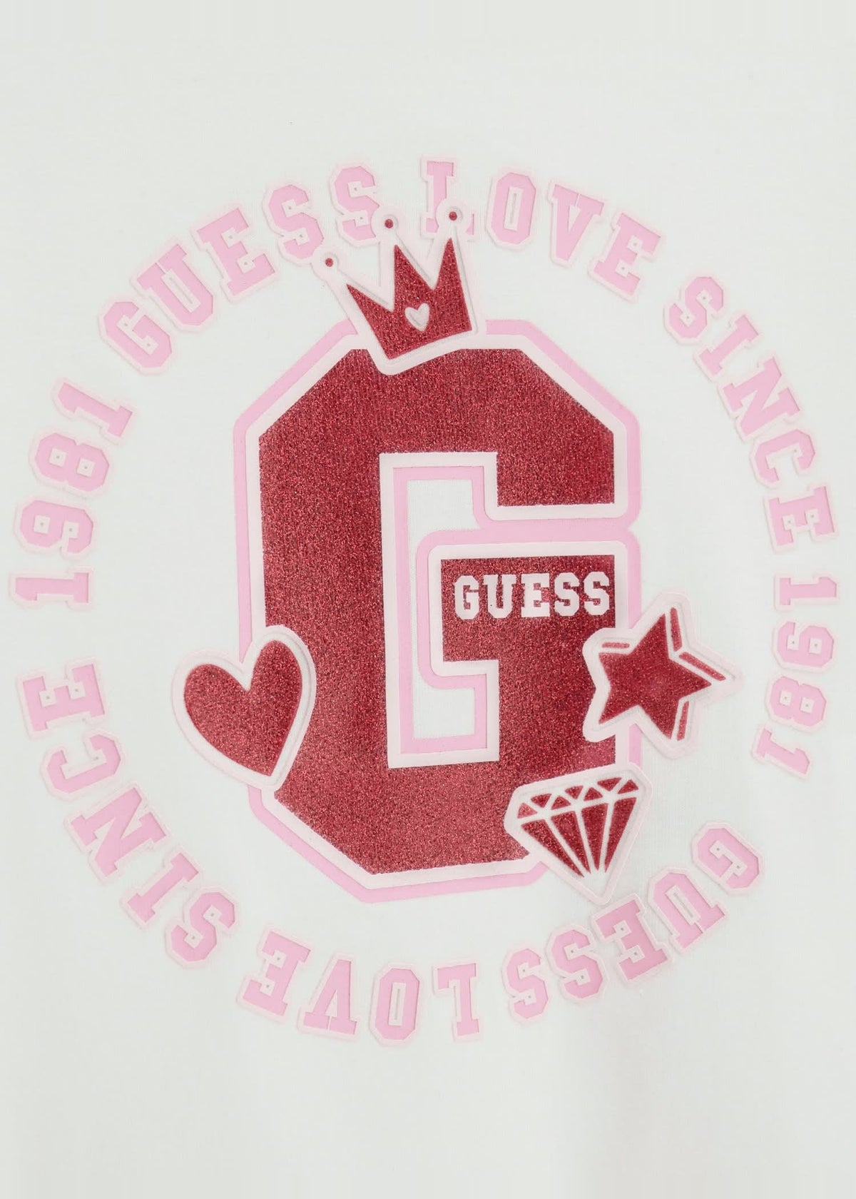 T-shirt con logo glitter