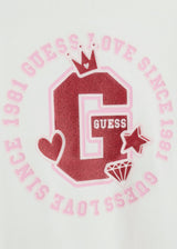 T-shirt con logo glitter
