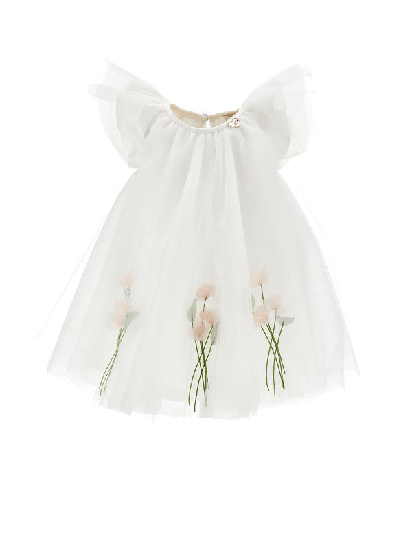 Abito Tulle con Fiori