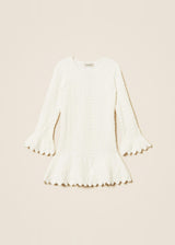 Abito corto baby in maglia a trecce