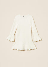 Abito corto baby in maglia a trecce