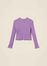 Cardigan fitted in maglia a trecce