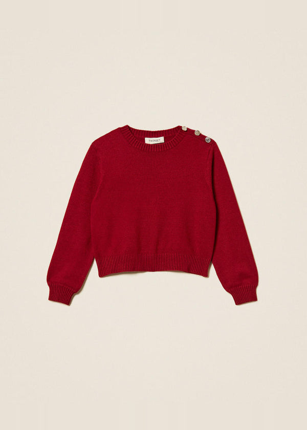 Maglia a righe con bottoni