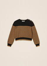 Maglia a righe con bottoni