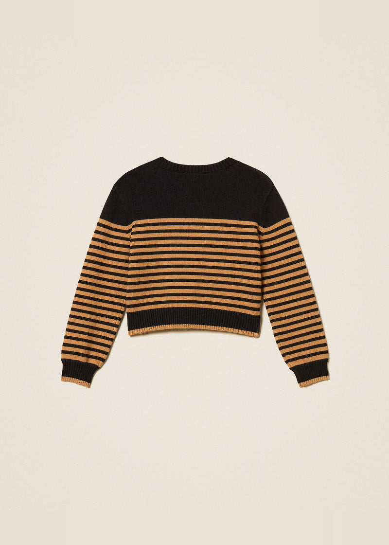 Maglia a righe con bottoni