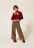 Pantaloni a palazzo in pied-de-poule