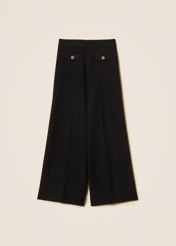 Pantaloni in maglia con bottoni