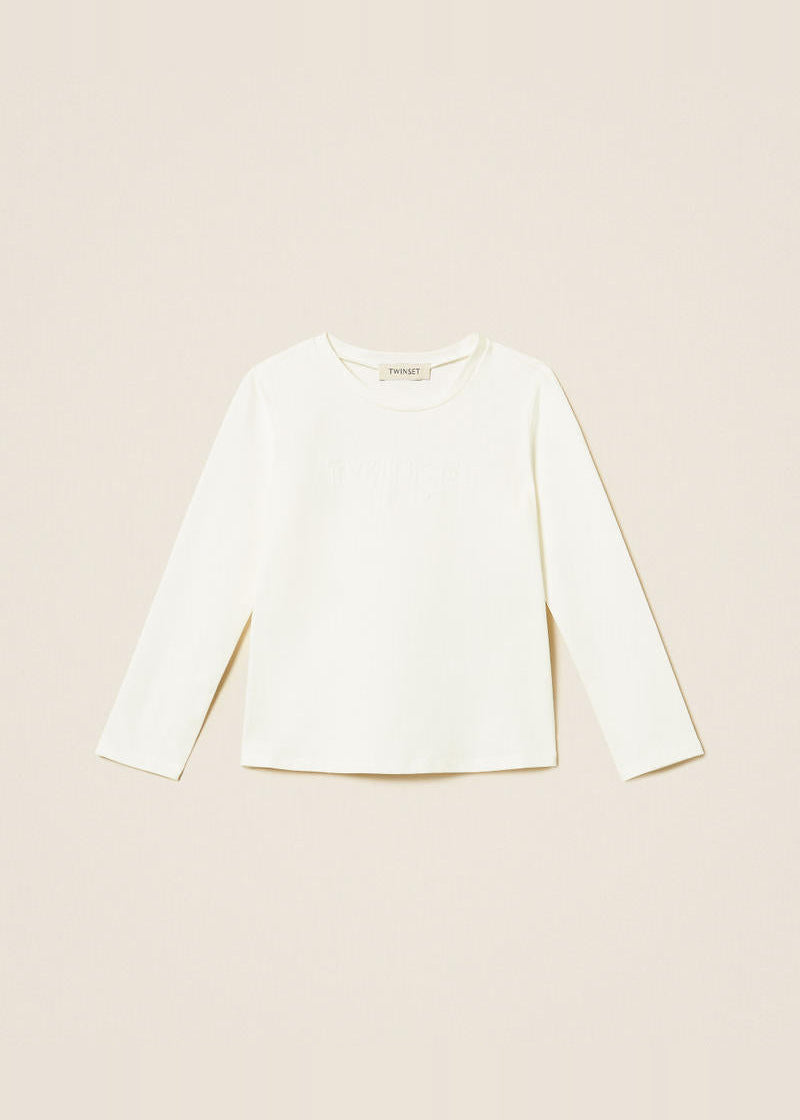 T-shirt regular baby con ricamo logo