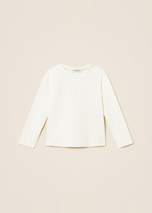 T-shirt regular baby con ricamo logo