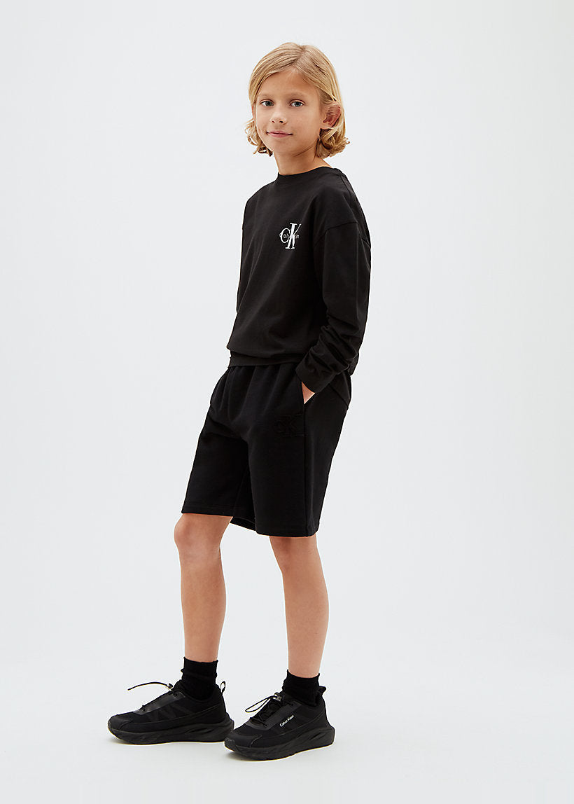 T-shirt a maniche lunghe con logo bambino