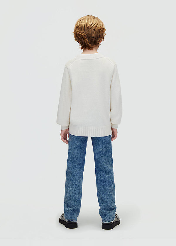 Maglione bambino in maglia con logo