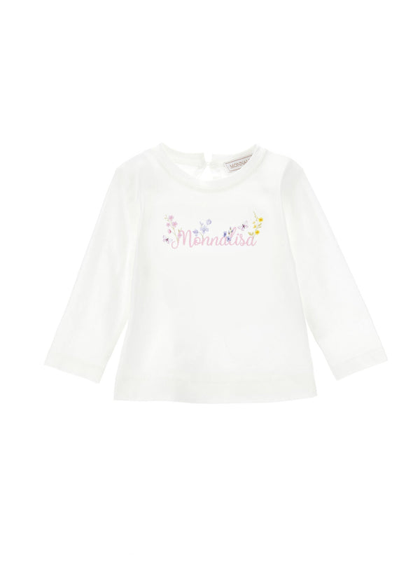 T-shirt Monnalisa floral logo
