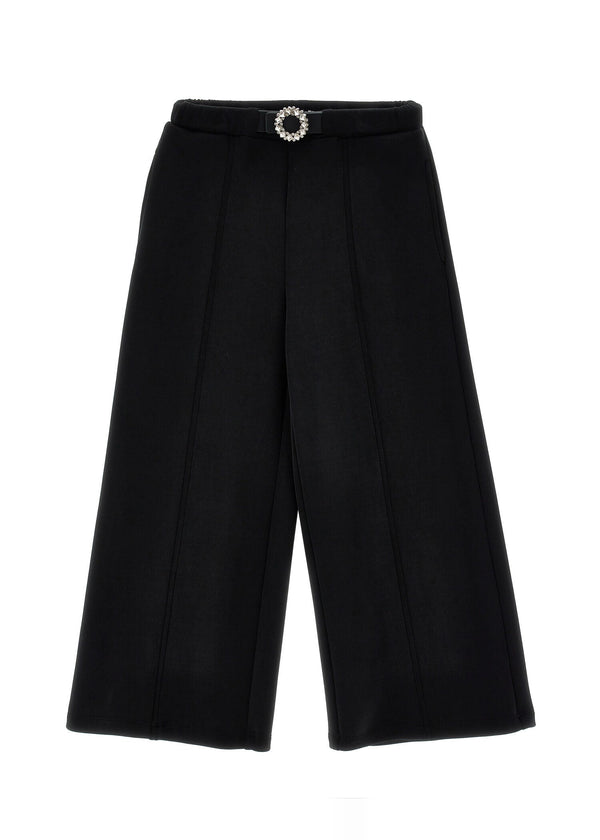 Pantaloni con Cintura Strass