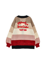 Cardigan color block in maglia